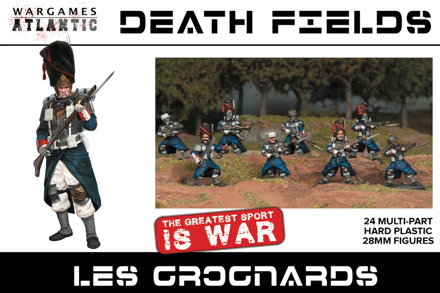 Les Grognards - 24 hard plastic heroic 28mm sci-fi troops