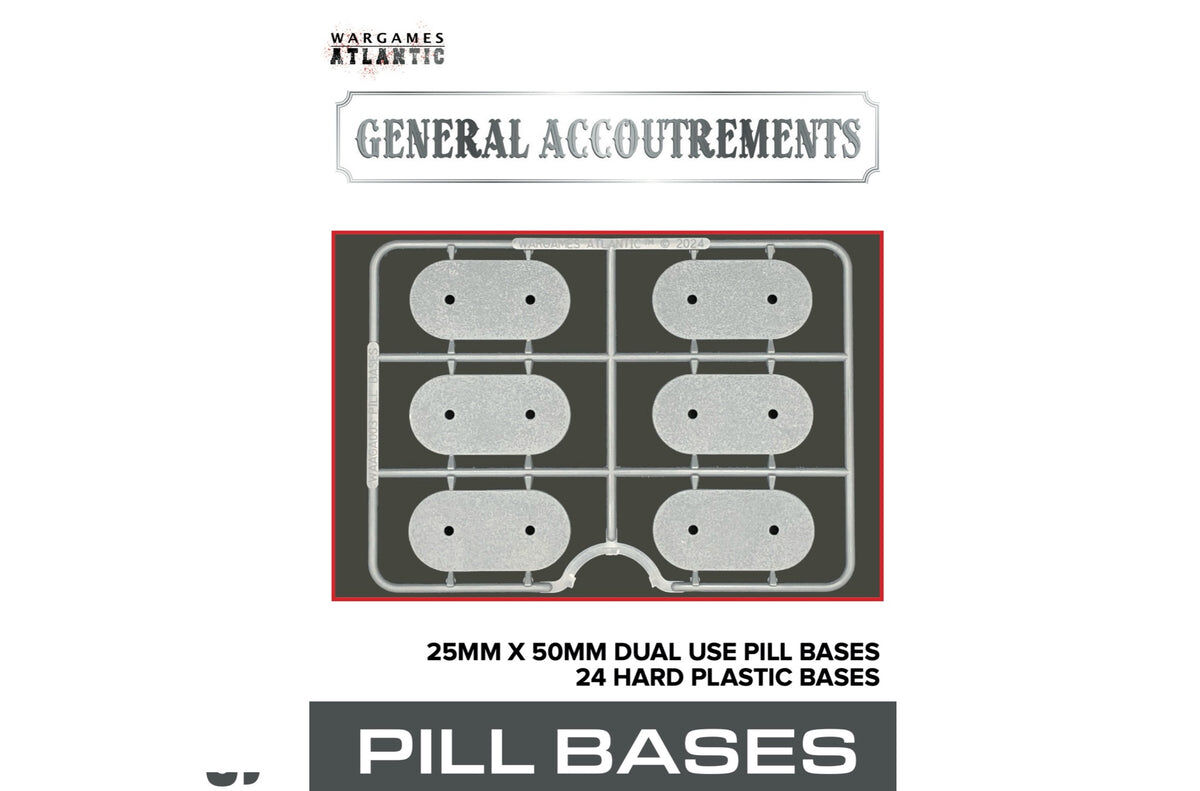 General Accoutrements: 25mm x 50mm Pill Dual Use Bases
