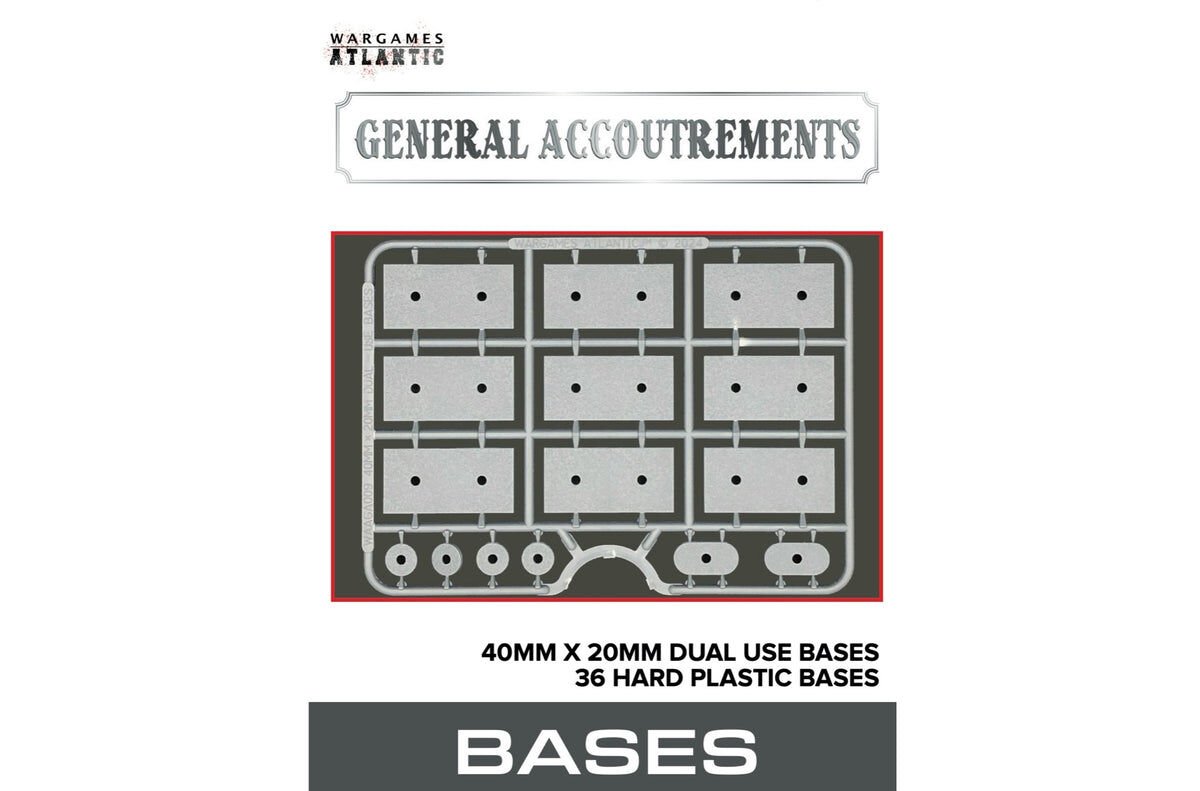 General Accoutrements: 40mm x 20mm Dual Use Bases