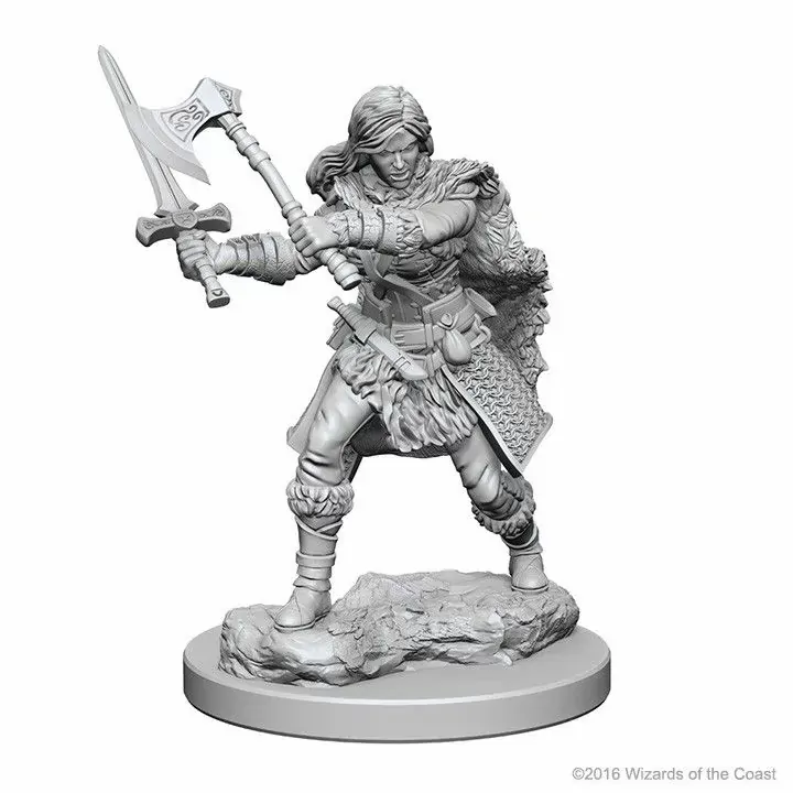 D&D Nolzurs Marvelous Unpainted Minis: Female Human Barbarian