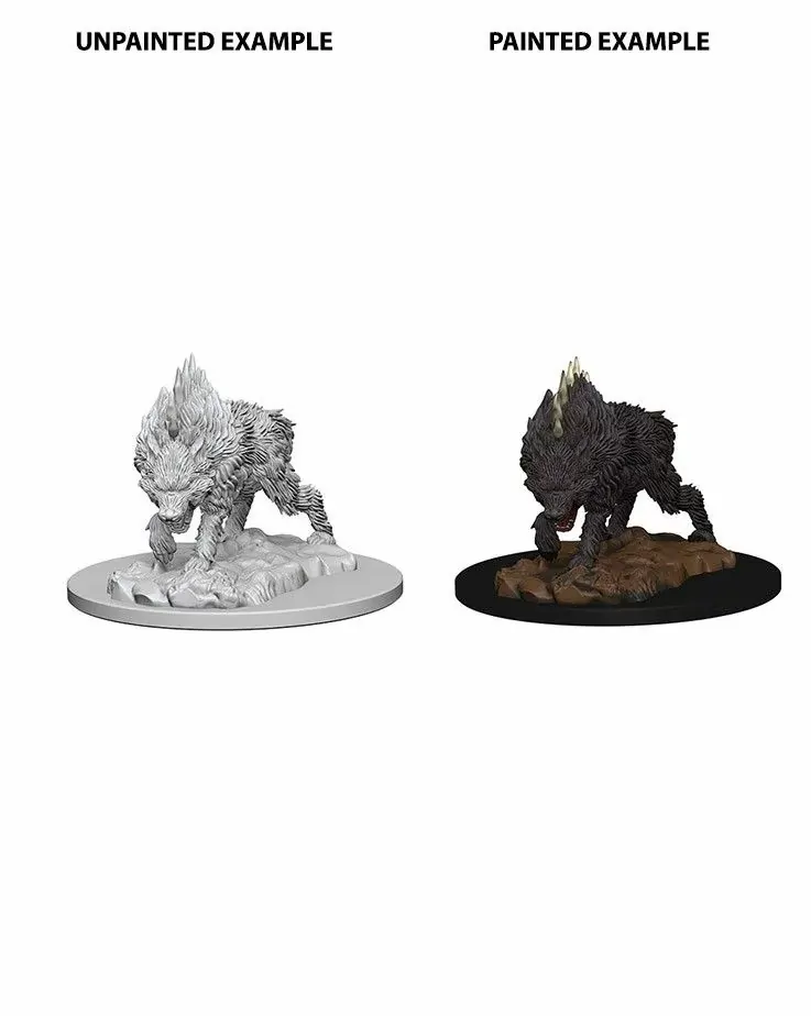 Pathfinder Deep Cuts Unpainted Minis: Dire Wolf
