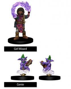 WizKids Wardlings Pre-painted Miniatures: Girl Wizard and Genie