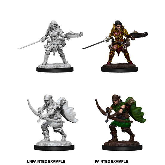 Pathfinder Deep Cuts Unpainted Minis — Female Half-Elf Ranger