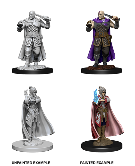 D&D Nolzurs Marvelous Unpainted Miniatures: Human Ranger & Moon Elf Sorcerer (Minsc & Delina)