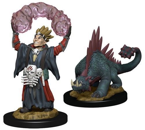 WizKids Wardlings Pre-painted Miniatures: Boy Warlock & Lizard