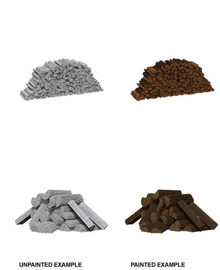 WizKids Deep Cuts Unpainted Miniatures: Piles of Wood