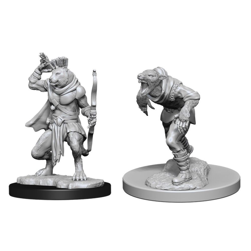 D&D Nolzurs Marvelous Unpainted Minis: Wererat and Weretiger