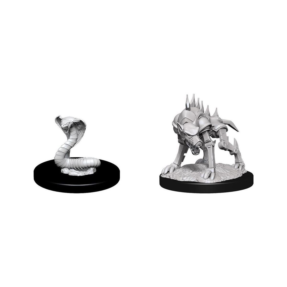 D&D Nolzurs Marvelous Unpainted Miniatures Iron Cobra & Iron Defender