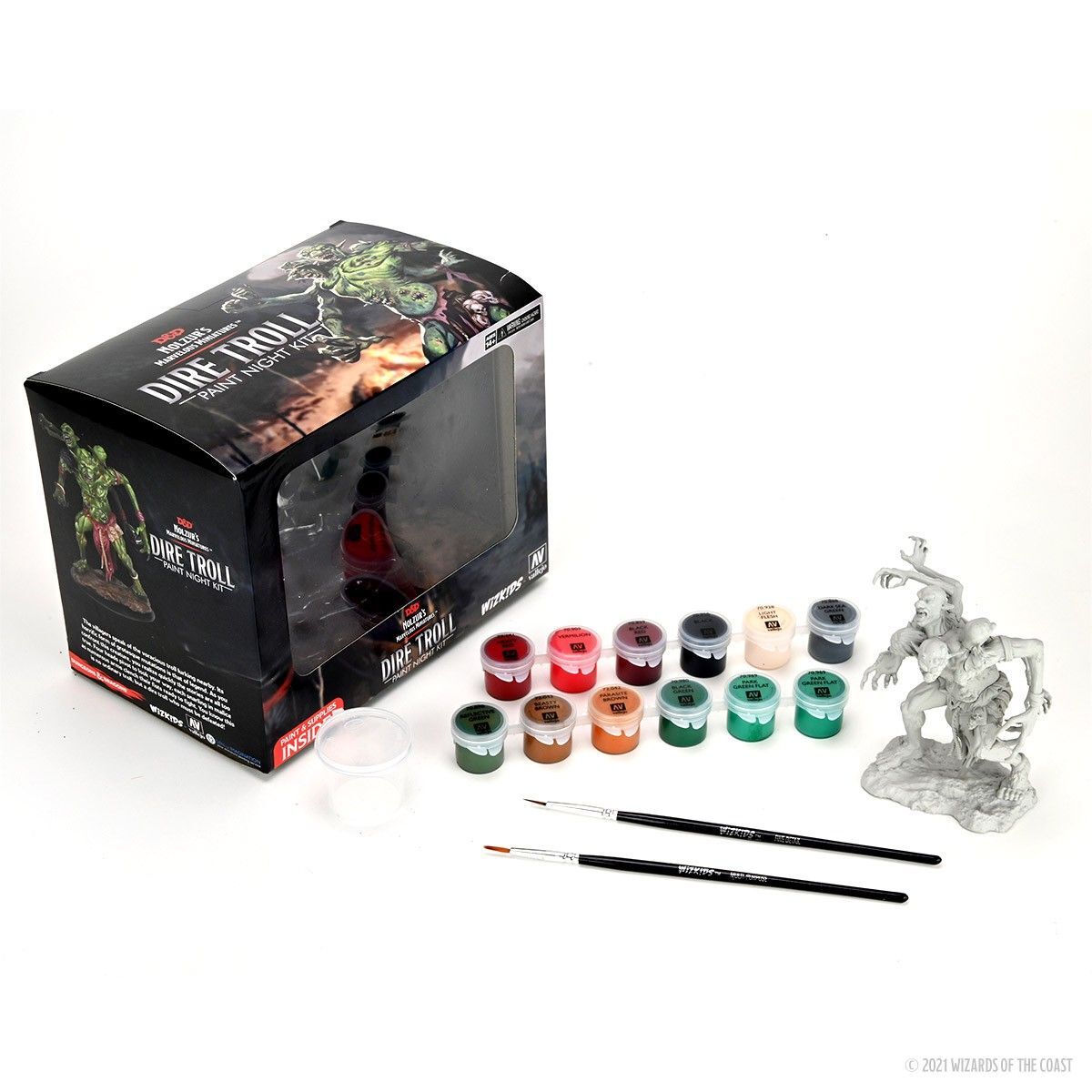 D&D Nolzurs Marvelous Unpainted Minis: Dire Troll Paint Night Kit