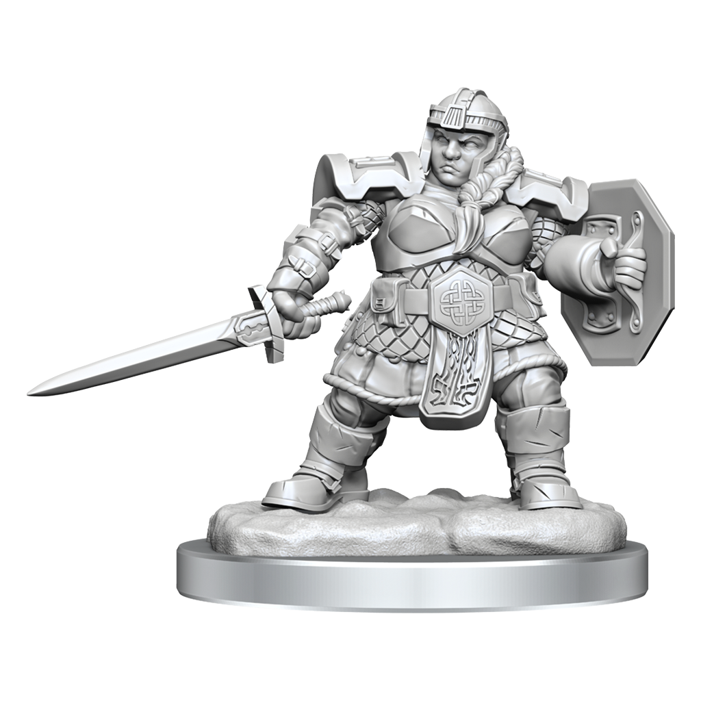 D&D Nolzurs Marvelous Unpainted Minis: Dwarf Fighter Female