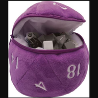 D20 Plush Dice Bag - Purple