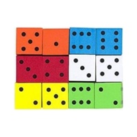 d6, 16mm foam, 20 pack, assorted colours