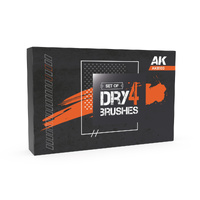 AK-Interactive: Dry Brushes Set (4 Brushes)