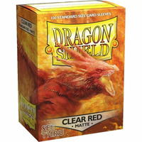 Dragon Shield Sleeves: 100 Box - Clear Red Matte