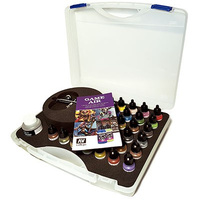 Basic Game Air Colours set & Airbrush (28 Colour Plastic Case)