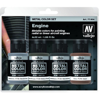 Metal Colour Engine 4 Colour Acrylic Paint Set
