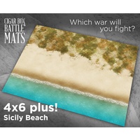Battle Mat: 4x6 Sicily Beach (10-28mm Scale)