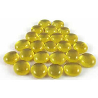 Gaming Stones Crystal Yellow Glass Stone (Qty 40) in 5 1/2" Tube