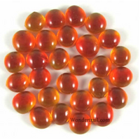 Gaming Stones Crystal Orange Glass Stone (Qty 40) in 5 1/2" Tube