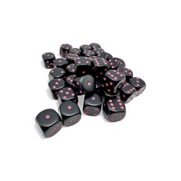 Opaque 12mm d6 Black/pink Dice Block (36 dice)