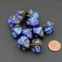 Gemini: Poly D10 Black Blue/Gold (10)