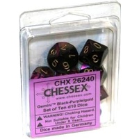 Gemini: Poly D10 Black-Purple/Gold (10)
