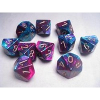 Gemini: Poly D10 Purple-Teal/Gold (10)