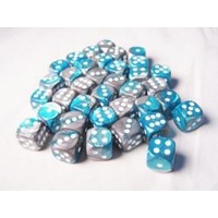 Gemini Steel-Teal/White 12mm D6 (36)