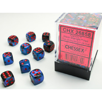 Gemini Black-Starlight/Red 12mm D6 Dice Block (36)