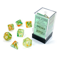 Nebula Polyhedral Spring/white Luminary 7-Die Set