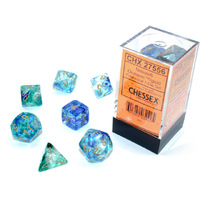 Nebula Polyhedral Oceanic/gold Luminary 7-Die Set