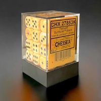 Festive Sunburst/Black 12mm d6 Dice Set (36)