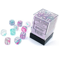Nebula Wisteria/White 12mm D6 Luminary Dice Block