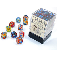 Nebula 12mm d6 Primary/blue Luminary Dice Block (36)