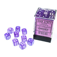 Borealis 12mm d6 Purple/white Luminary Dice Block (36)