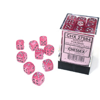 Borealis 12mm d6 Pink/silver Luminary Dice Block