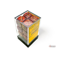 Soviet Union War Dice Scarab Scarlet/gold 16mm d6 Dice Block (12 Dice)