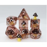 Coffee Mushroom RPG Dice Set