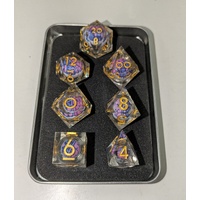 Sharp Edge Moving RPG Dice Set - Foam Brain Logo