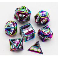 Asexual Pride Flag - Metal RPG Dice Set