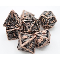Chained Dragon: Copper - Hollow Metal RPG Dice Set