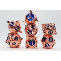 Dice 51: Copper Lit Space - Metal RPG Dice Set