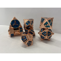 Dice 51: Copper Lit Space - Metal RPG Dice Set