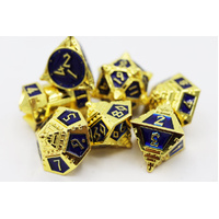 Dice 51: Cobalt Cosmos - Metal RPG Dice Set