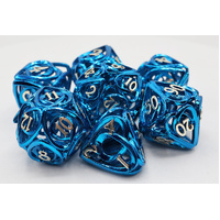 Hollow Hearts: Blue - Metal RPG Dice Set