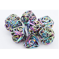 Hollow Hearts: Burnt Opal - Metal RPG Dice Set