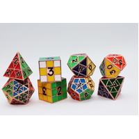 Puzzle Cube: Copper - Metal 8 piece Dice Set