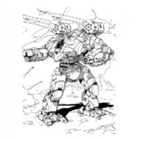 Battletech Miniatures: War Crow Prime Mech â€“ 70 Tons - Recognition Guide II Clan Vol 07
