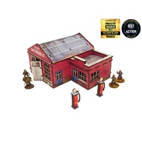 WW2 Normandy Garage w. Petrol Station (Pre-painted 28mm)