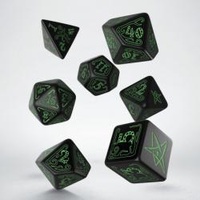 Call of Cthulhu Roleplaying Dice Set (7) - Black/Green